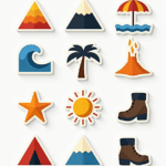 Mountains & Beaches - Sticker Sheet v6